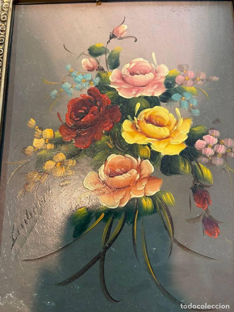 Vintage: PAREJA DE CUADROS FLOREADOS - Foto 7