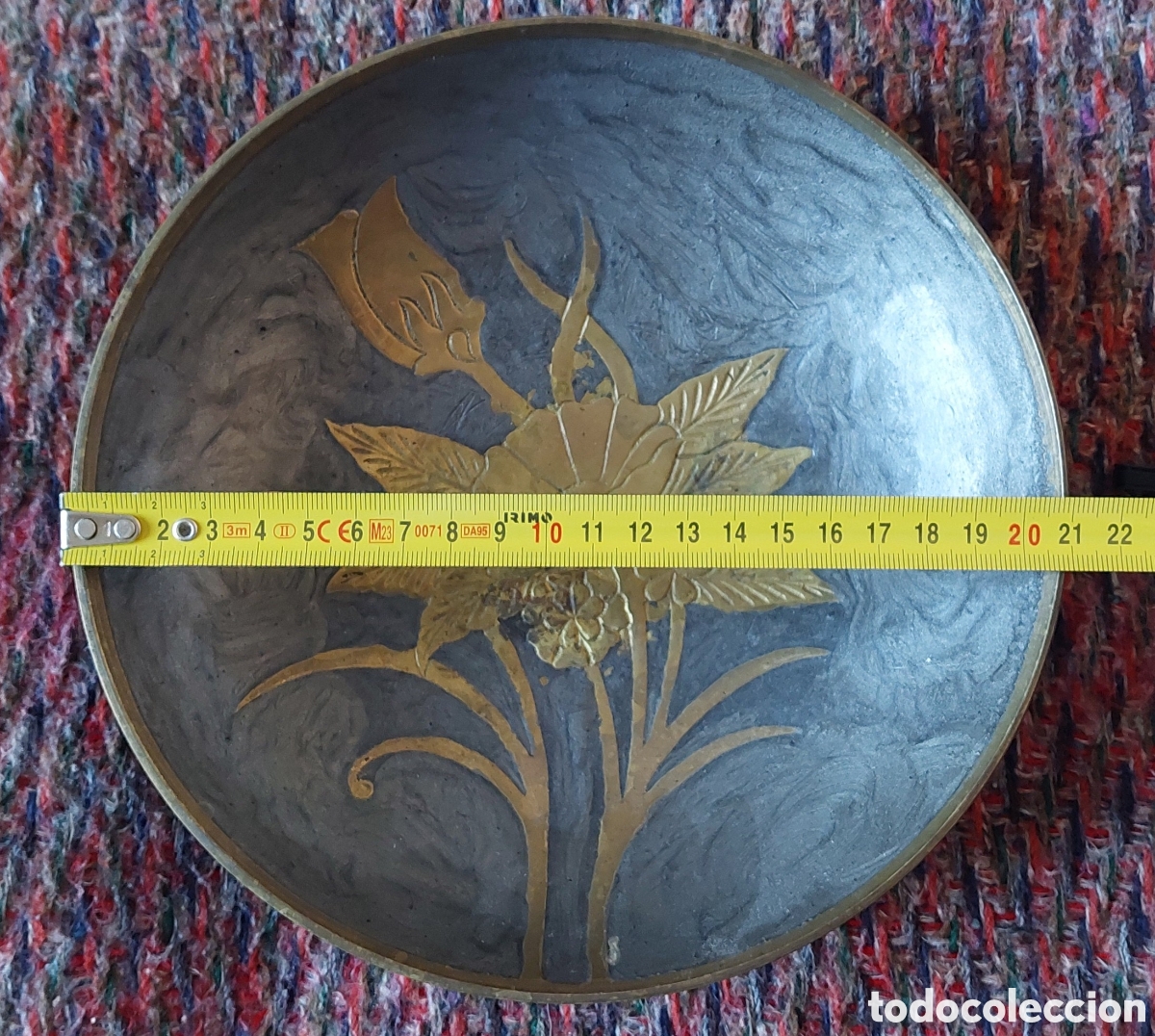 Vintage: Cuenco decorativo en lat&oacute;n de la India - Foto 4