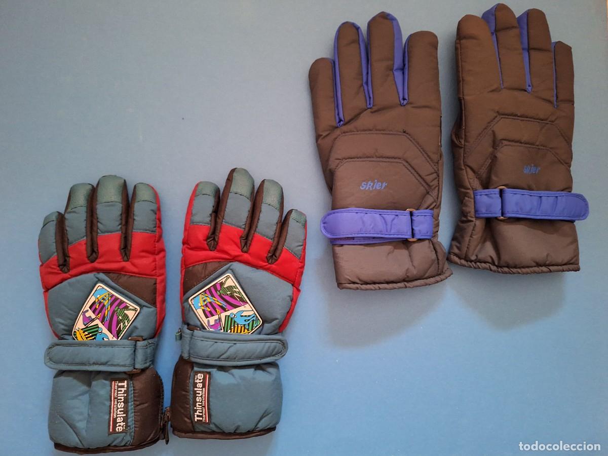 Vintage: DOS PARES DE GUANTES DE NIEVE - .VINTAGE