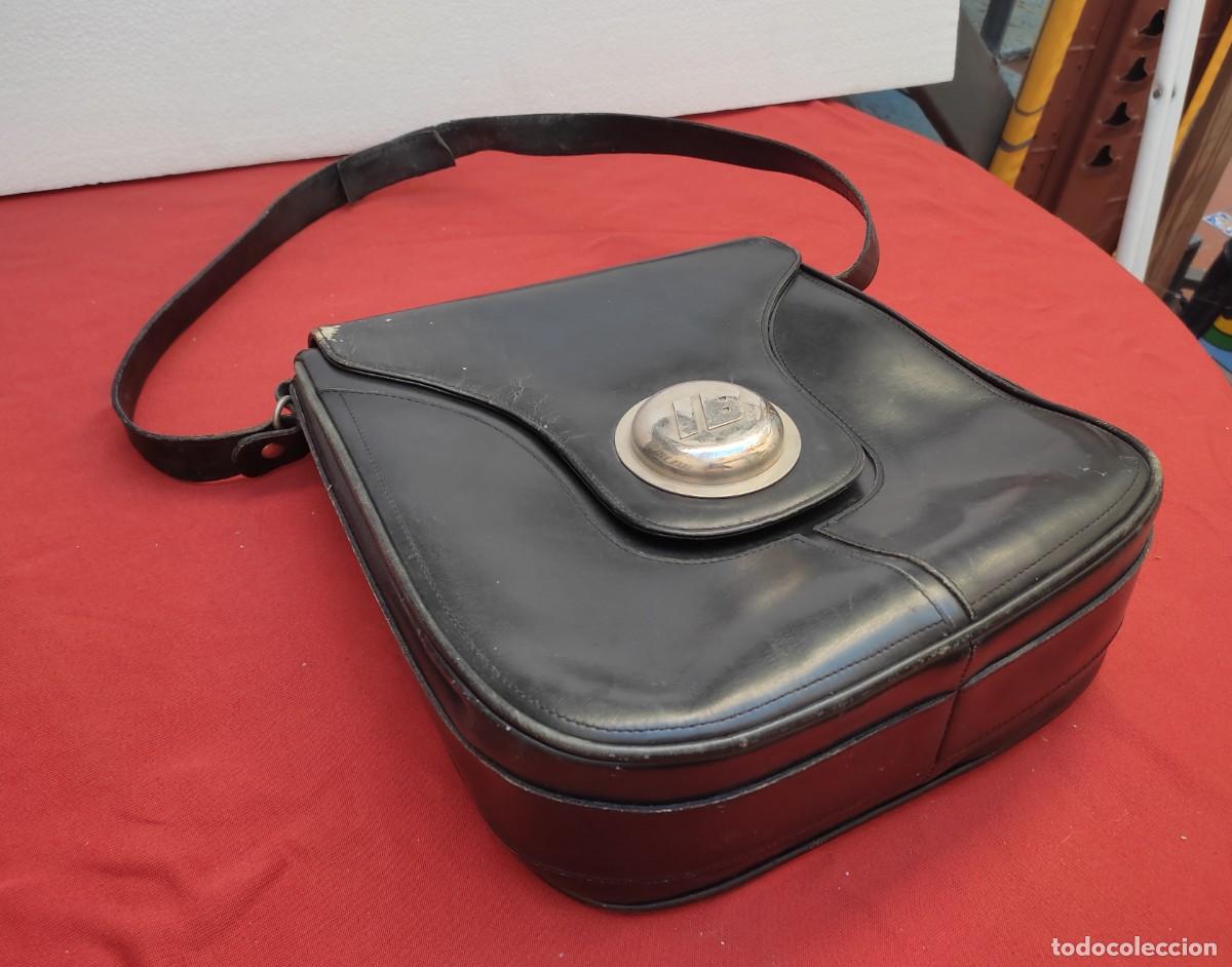 Vintage: bolso de mano de azafata de piel de Iberia a&ntilde;os 70 - dise&ntilde;ado por Elio Berhanyer - MUY RARO !!!