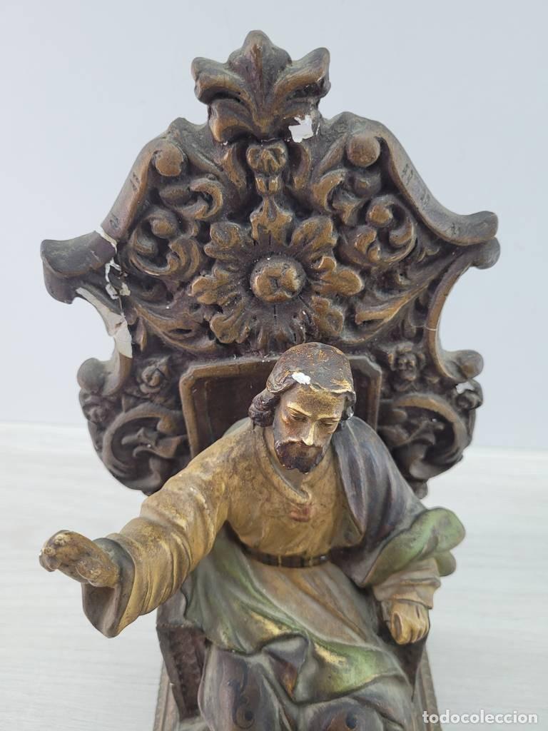 Vintage: TRONO SAGRADO CORAZ&Oacute;N JES&Uacute;S - Foto 6