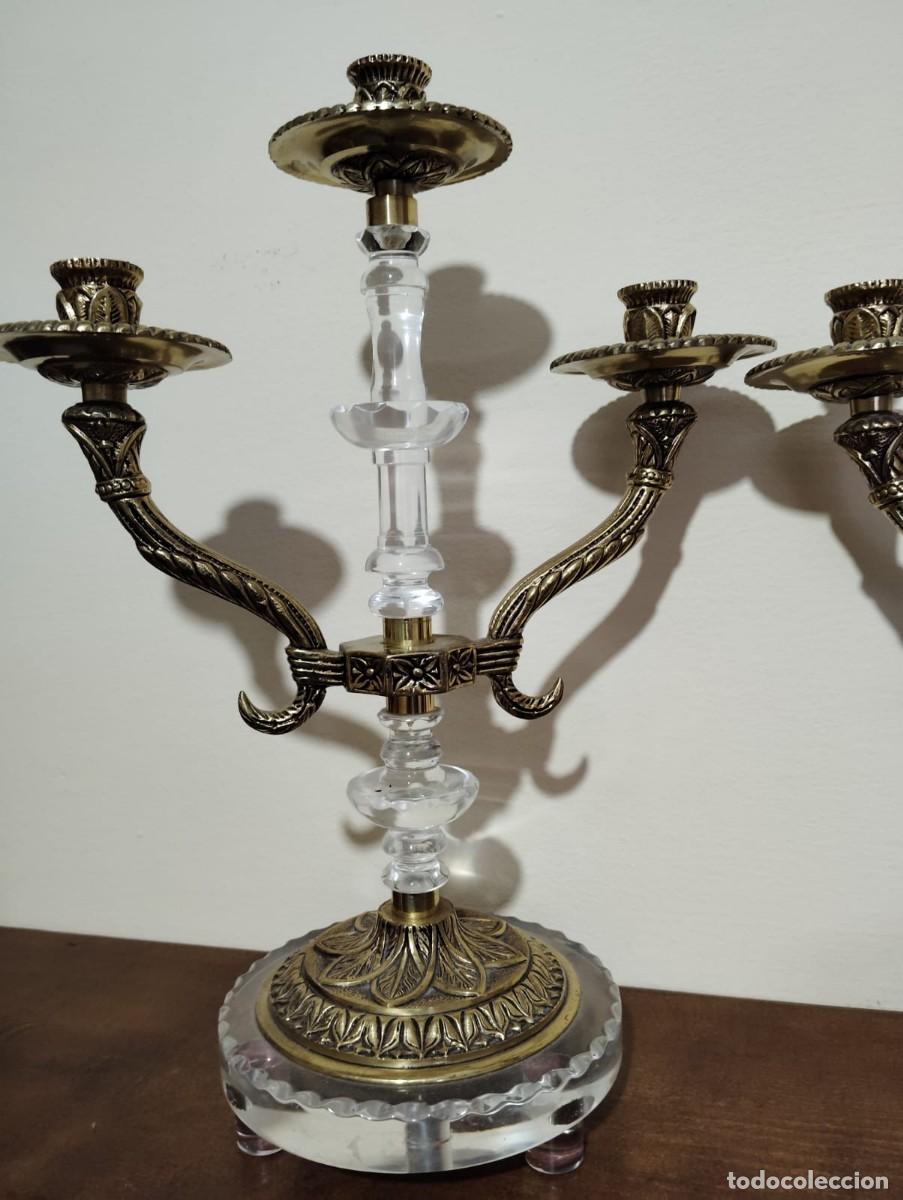Vintage: Pareja de candelabros de metacrilato - Foto 2