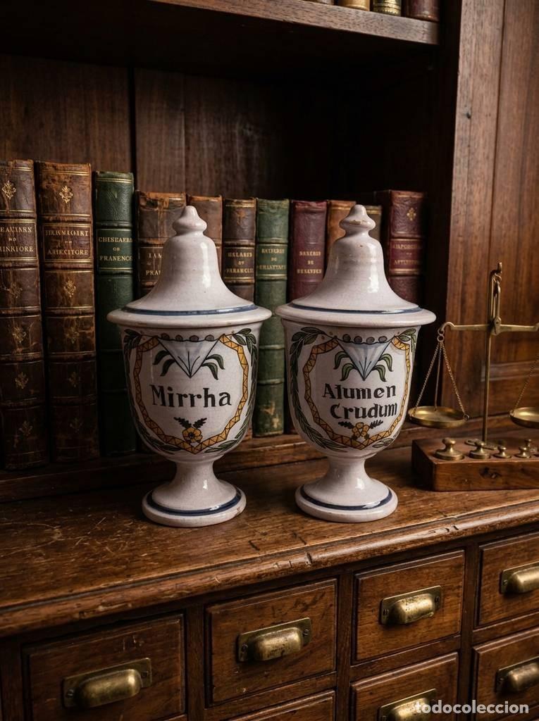 Vintage: PAREJA ALBARELOS FARMACIA