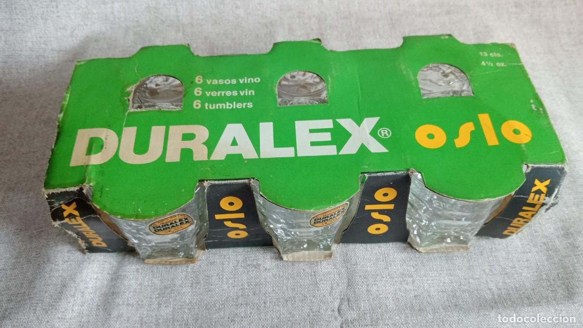Vintage: 6 VASOS PEQUE&Ntilde;OS DE VINO DURALEX MODELO OSLO