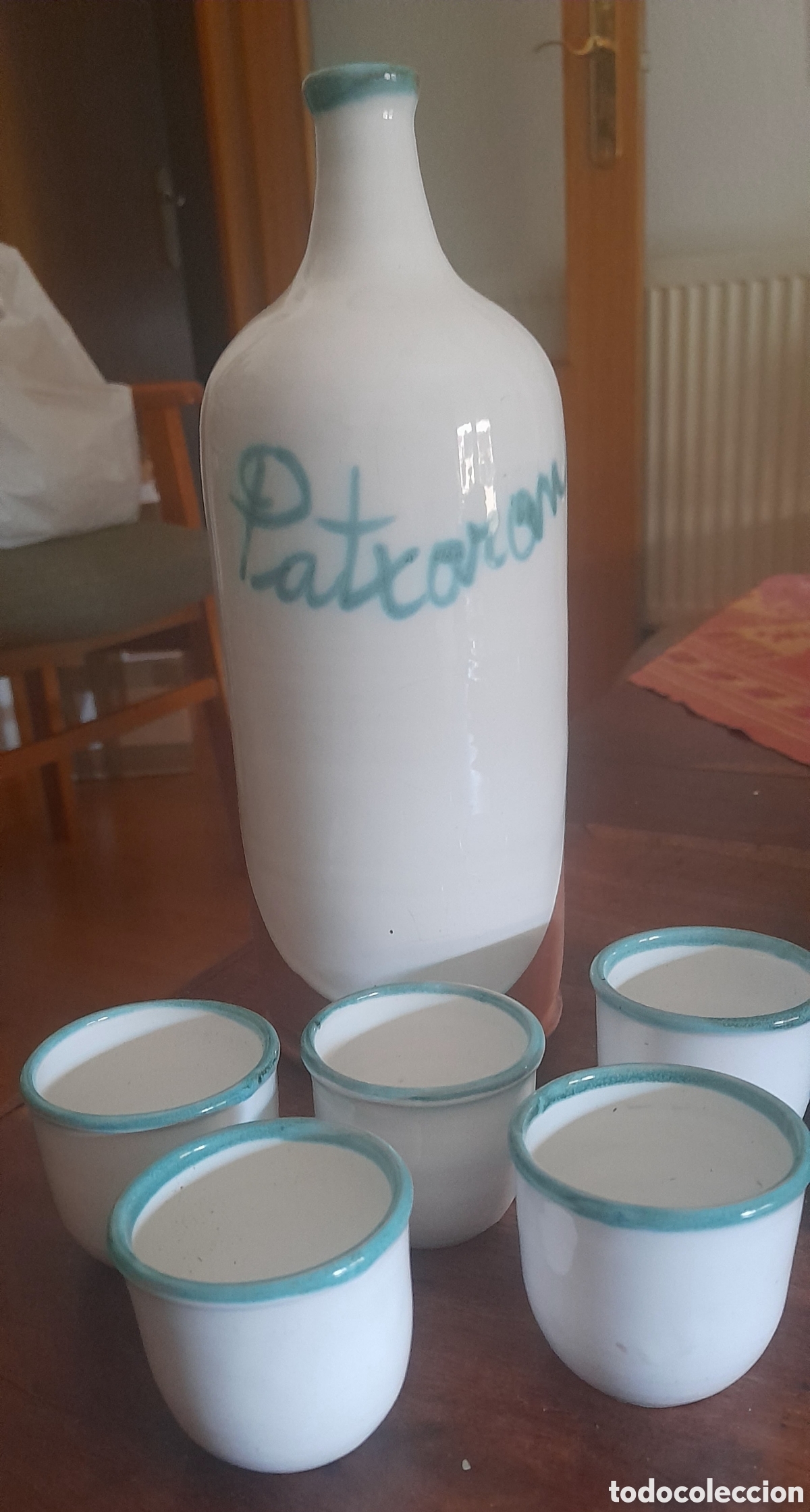 Vintage: Juego pacharan botella, vasos - Foto 4