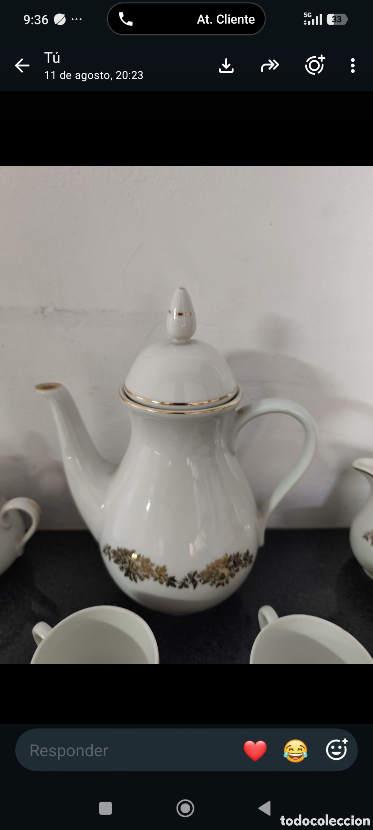 Vintage: Juego caf&eacute; antiguo vintage