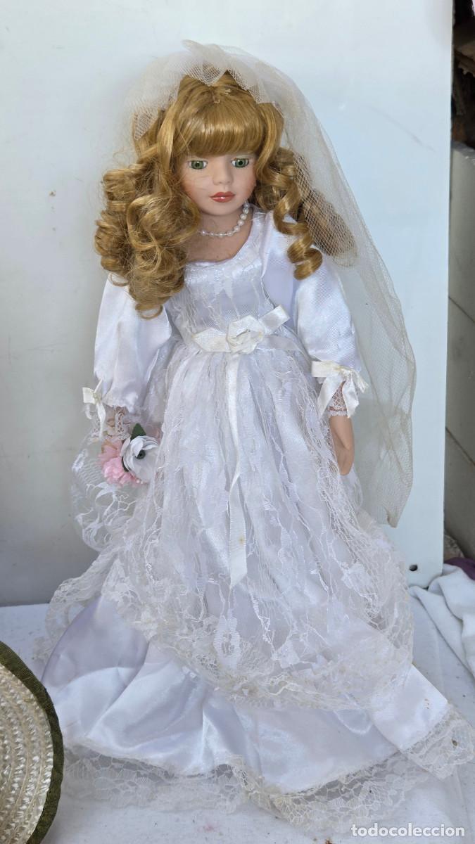 Vintage: mu&ntilde;eca de coleccion de porcelana