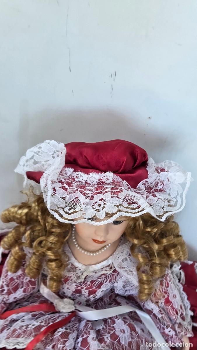 Vintage: mu&ntilde;eca de porcelana para cojin - Foto 5