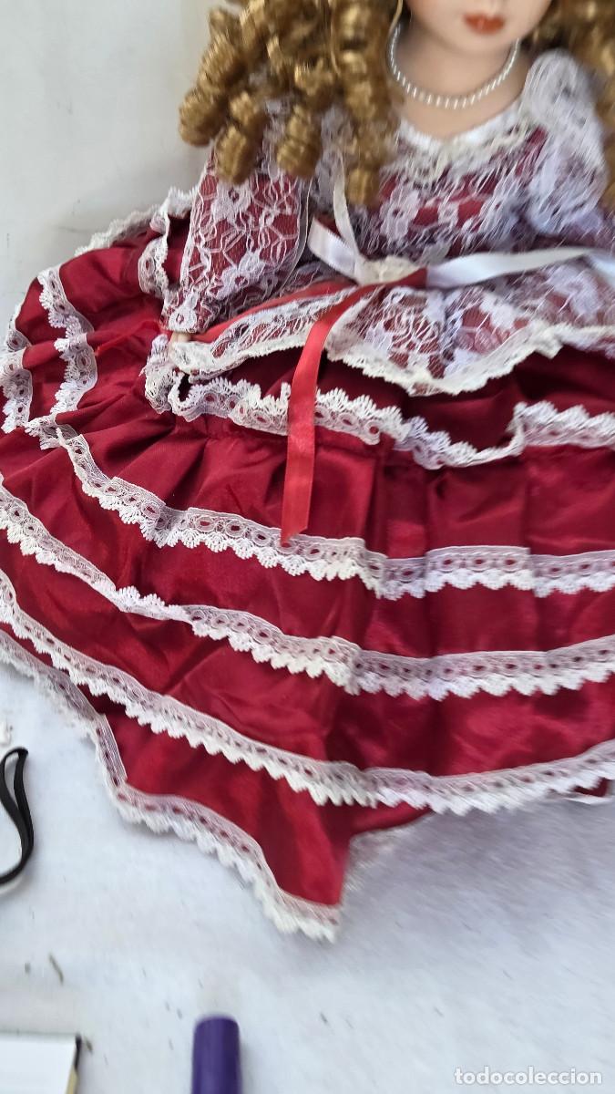 Vintage: mu&ntilde;eca de porcelana para cojin - Foto 6