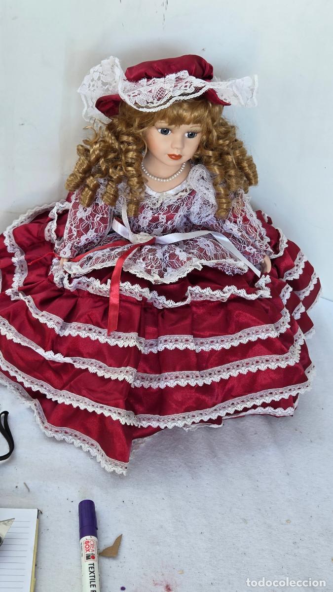 Vintage: mu&ntilde;eca de porcelana para cojin - Foto 7