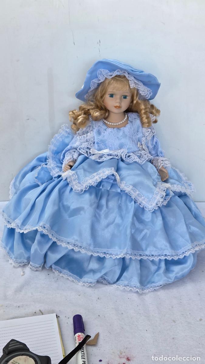 Vintage: mu&ntilde;eca de coleccion de porcelana