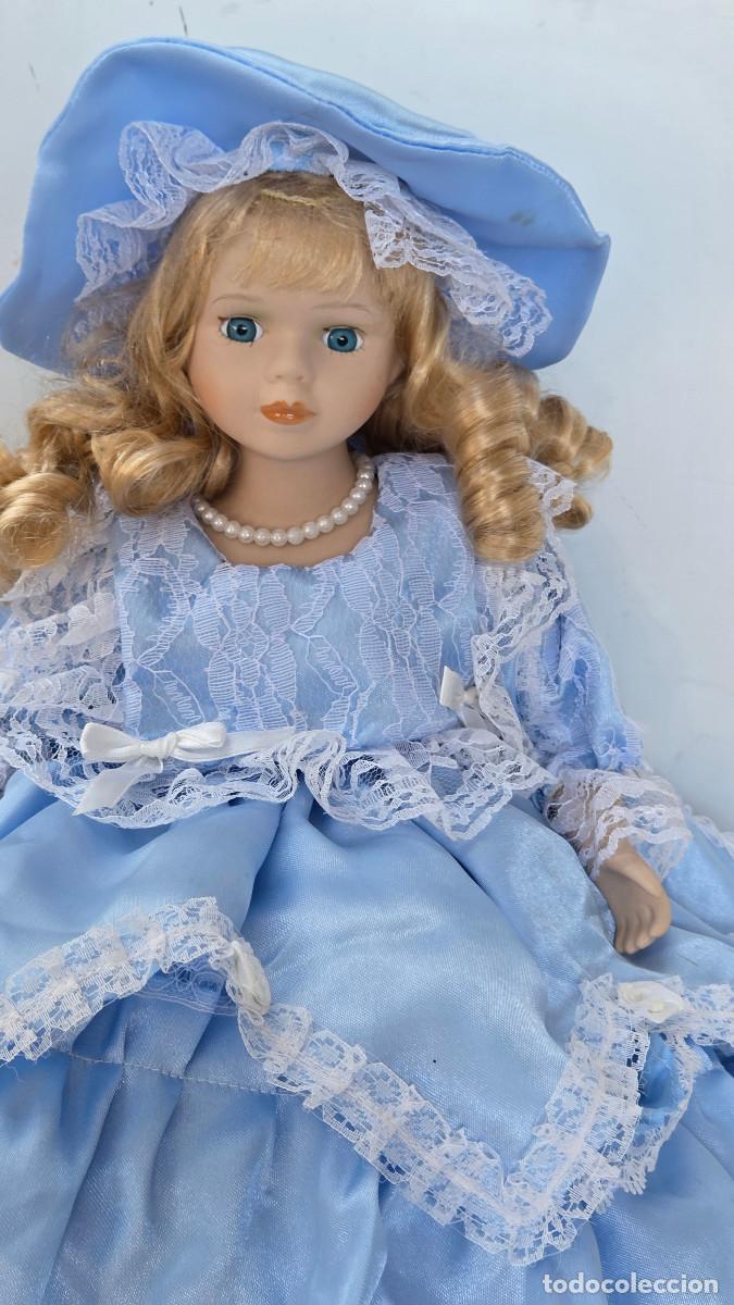 Vintage: mu&ntilde;eca de coleccion de porcelana - Foto 4