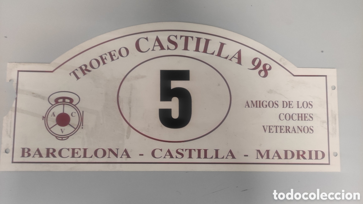Vintage: Cartel trofeo castilla 98, coches veteranos