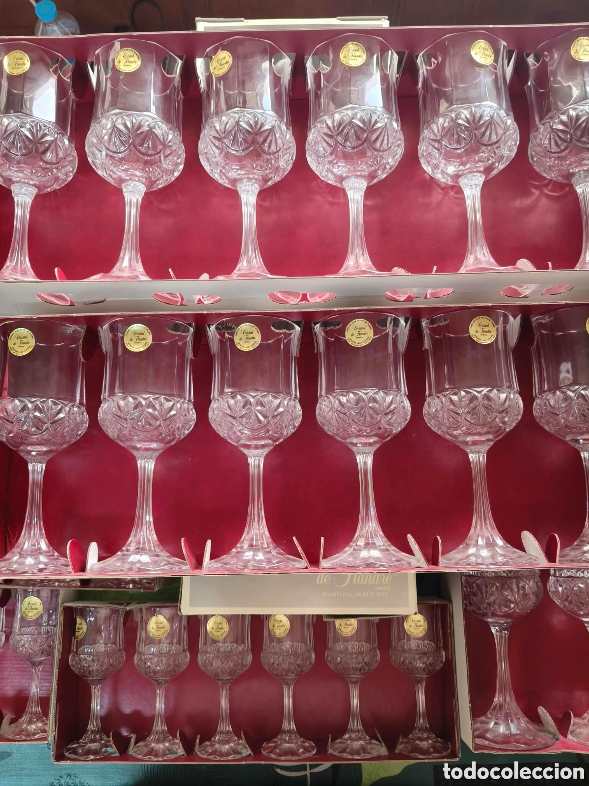 Vintage: Cristaler&iacute;a Francesa de Lujo Cristal d'Arques (L&iacute;nea Fascination) - 12 Servicios Completos + 2 Jarra
