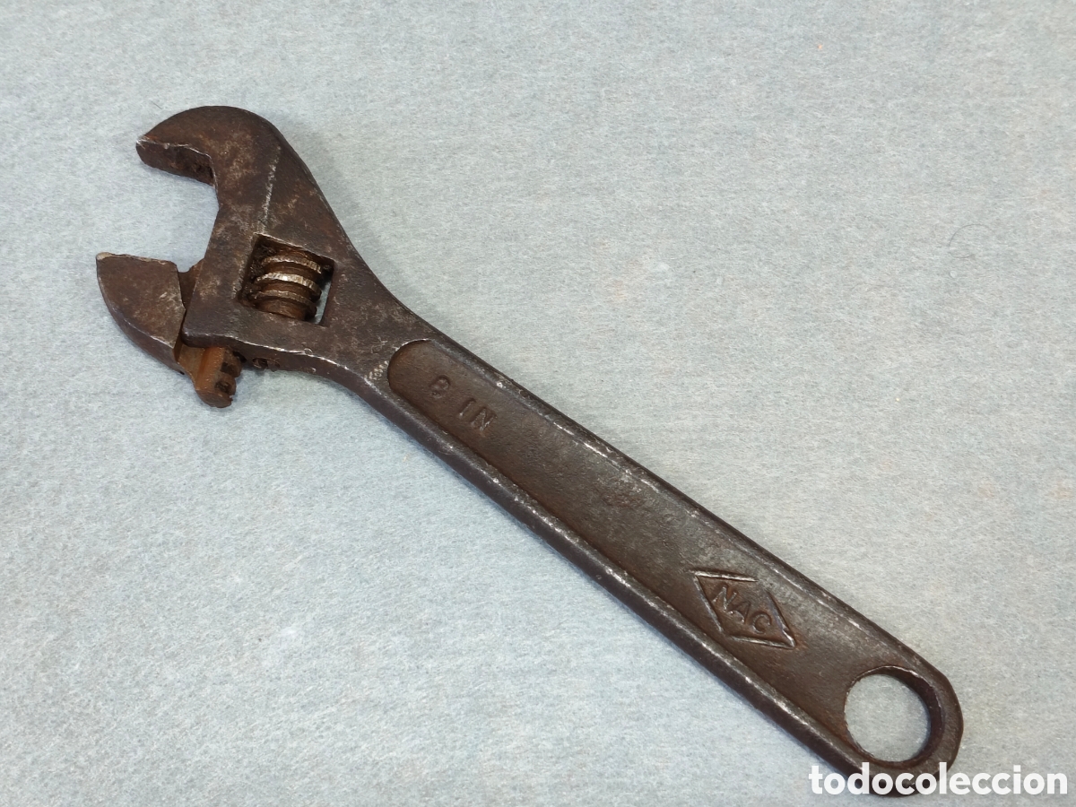 Vintage: LLAVE INGLESA AJUSTABLE NAC 8 IN MIDE 21,5 (NECESITA ALGO DE LIMPIEZA)