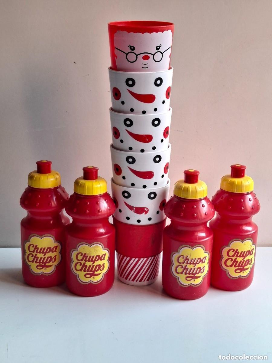 Vintage: LOTE DE VASOS DE PL&Aacute;STICO Y BOTELLAS DE CHUPA CHUPS - Foto 3