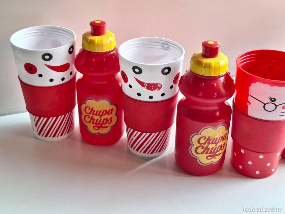 Vintage: LOTE DE VASOS DE PL&Aacute;STICO Y BOTELLAS DE CHUPA CHUPS - Foto 5