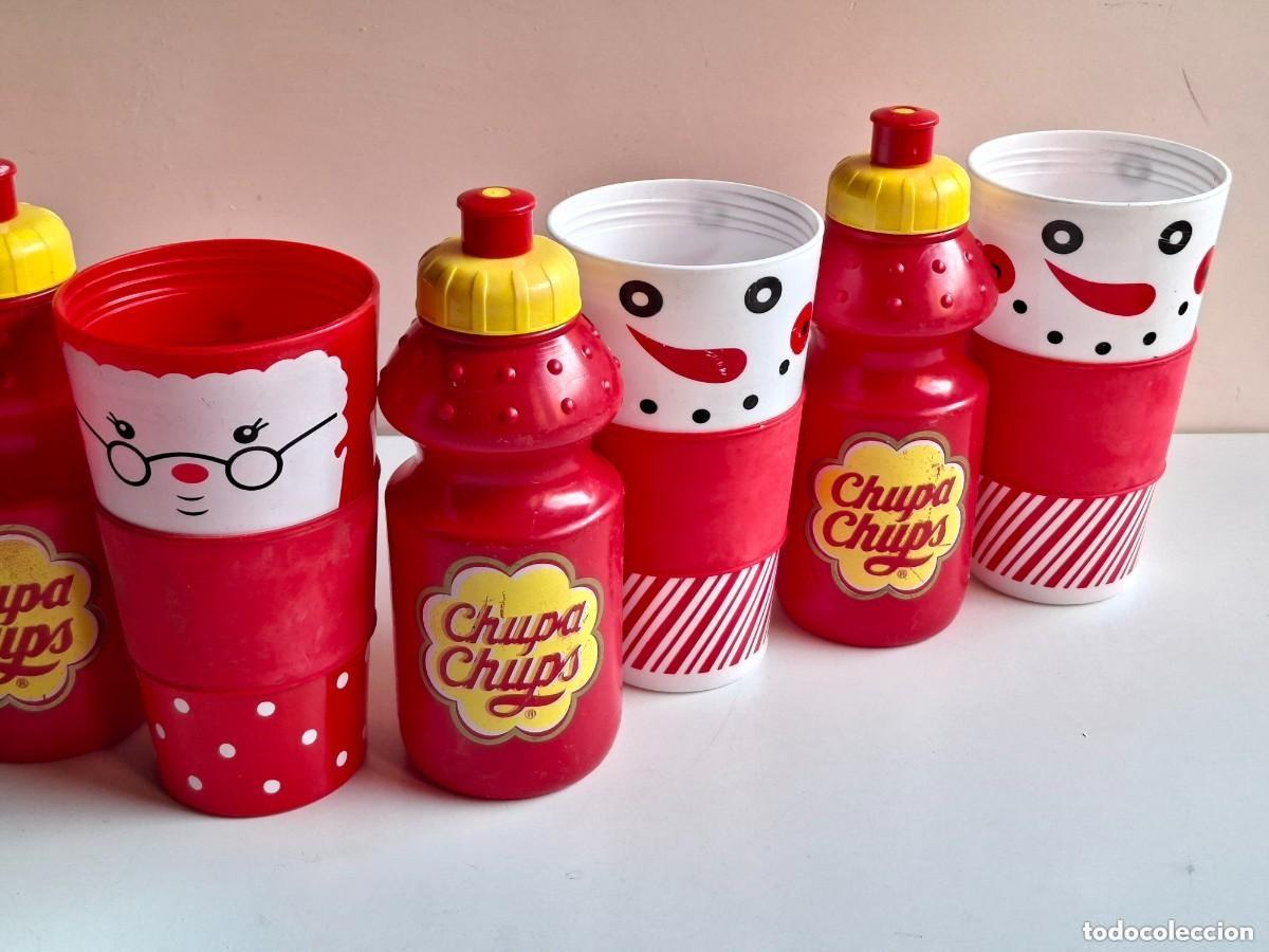 Vintage: LOTE DE VASOS DE PL&Aacute;STICO Y BOTELLAS DE CHUPA CHUPS - Foto 6