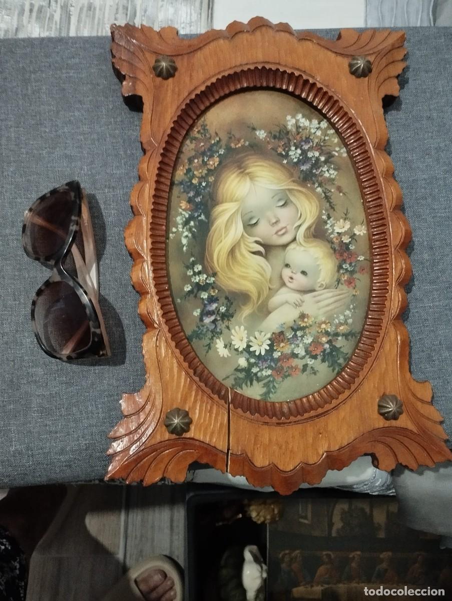 Vintage: cuadro dulce madre y su bebe