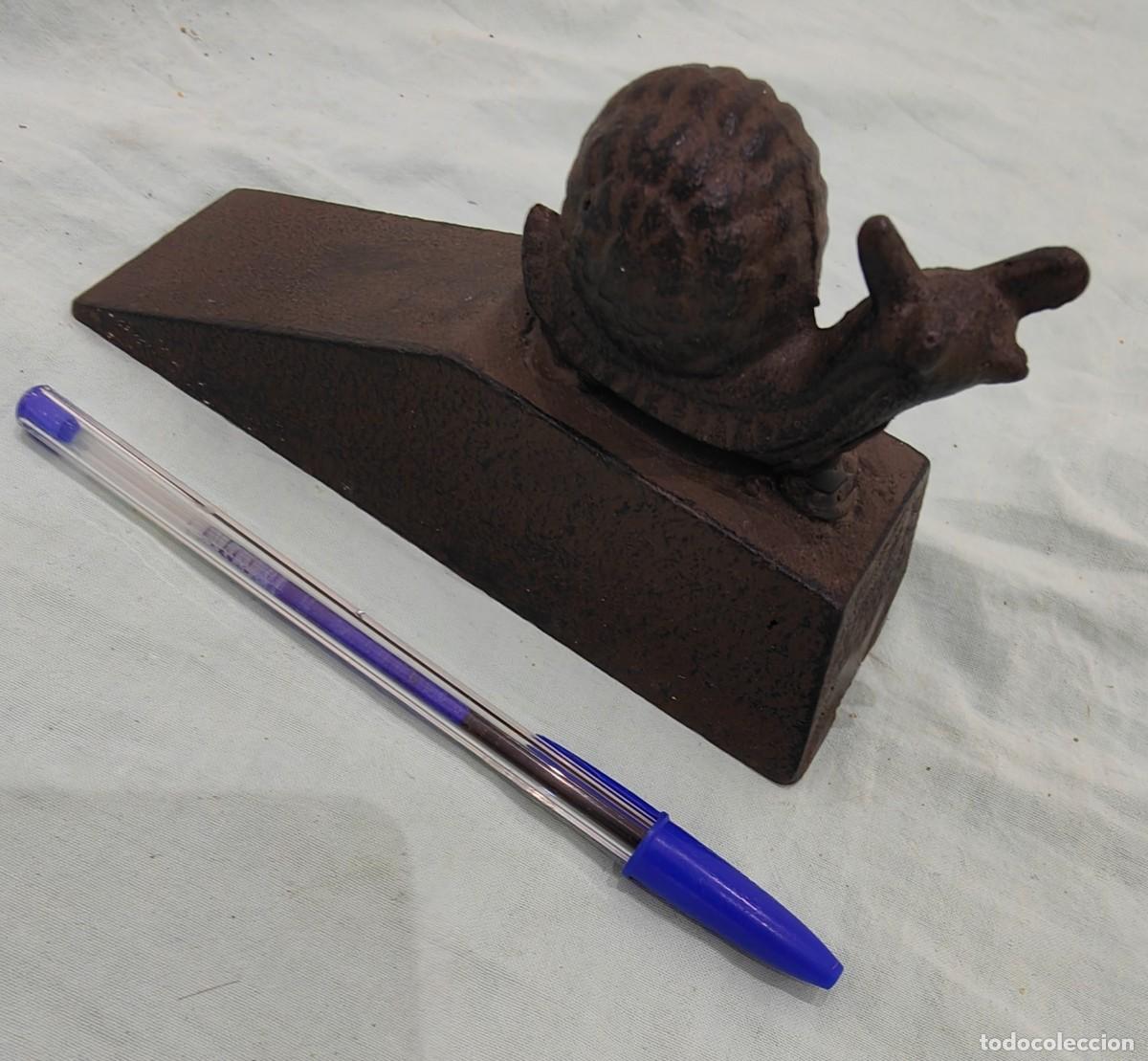 Vintage: Caracol,Sujeta puerta,tope,libros ,met&aacute;lico de fundicion