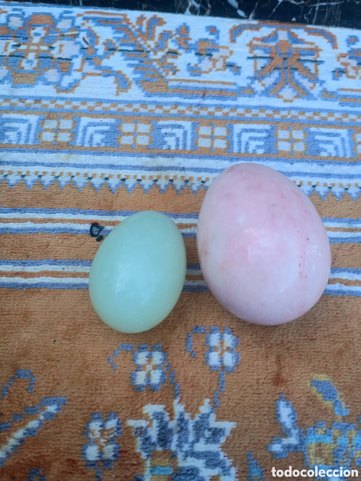 Vintage: Huevos de piedra pulido