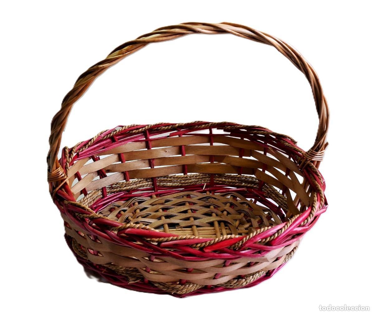 Vintage: CESTO DE MIMBRE - 38X30X36.CM