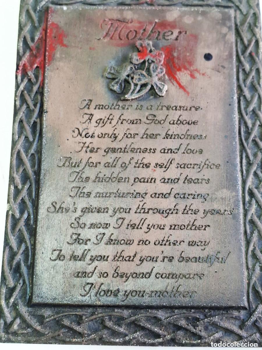 Vintage: Placa decorativa vintage &rdquo;Mother&rdquo; 25x17.5 cm -Estilo Celta con relieve