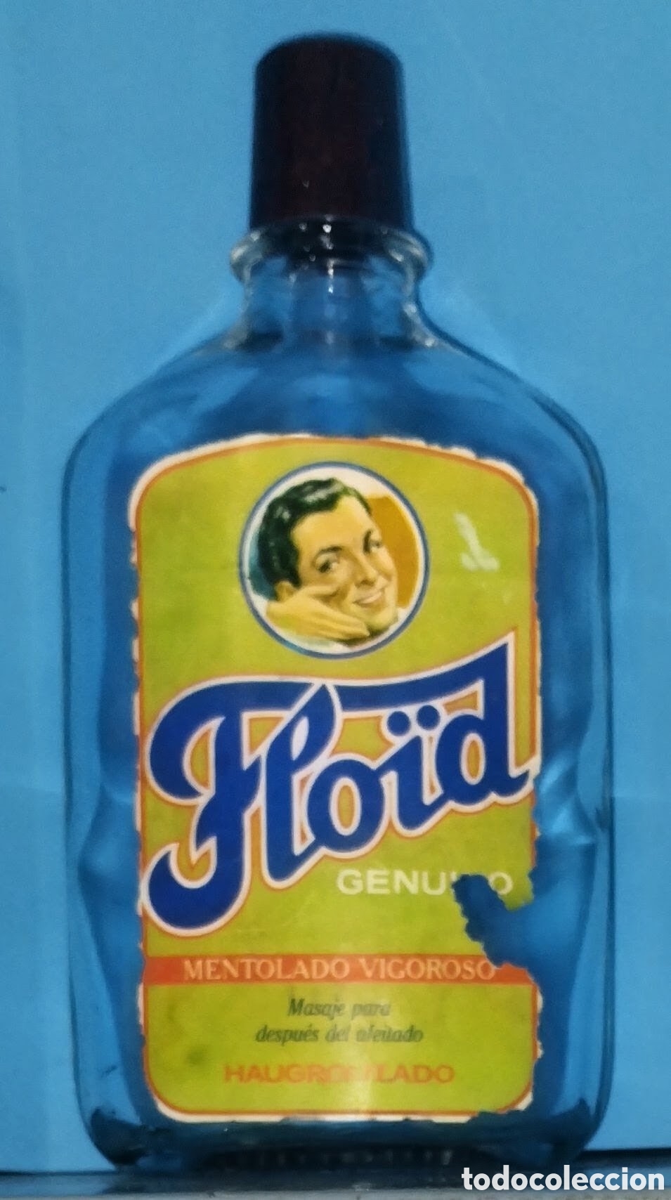 Vintage: FRASCO vintage FLO&Iuml;D aut&eacute;ntico MENTOLADO Y VIGOROSO de 19 cms de altura EN NORMAL ESTADO (ver fotos)
