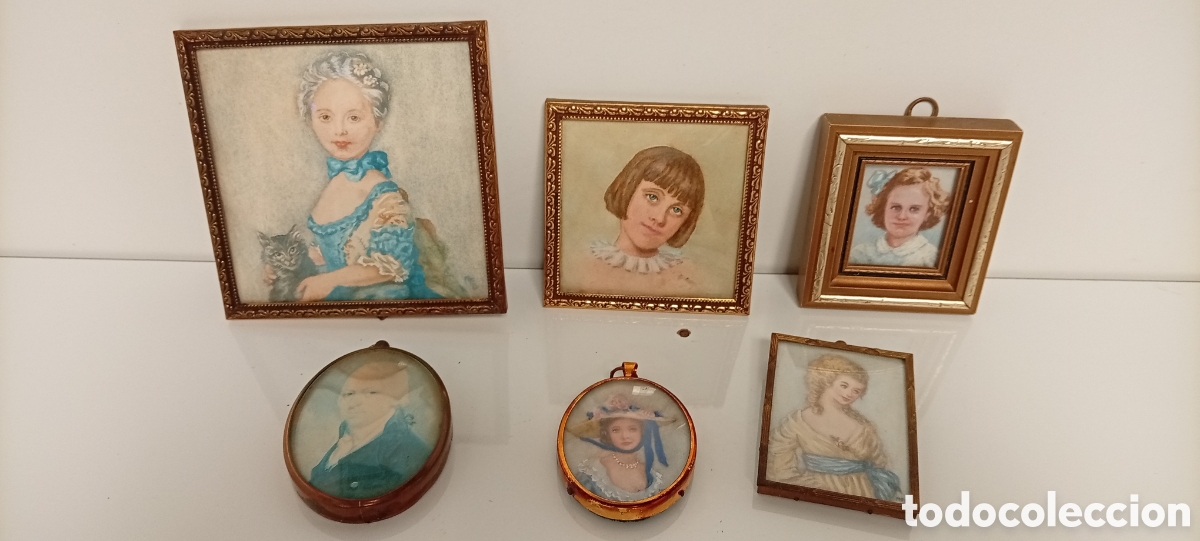 Vintage: .CUADROS MINIATURA ANTIGUOS 30&euro; CADA UNO - Foto 5