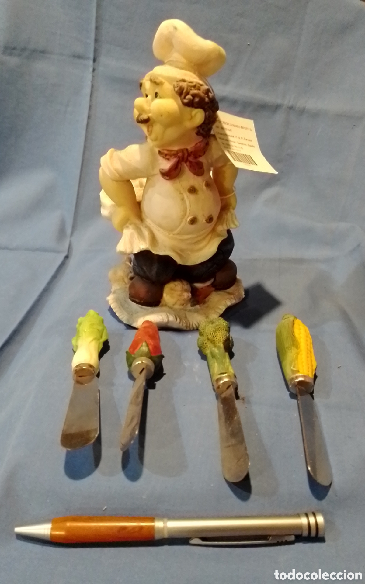 Vintage: Figura de cocinero servicio de desayuno