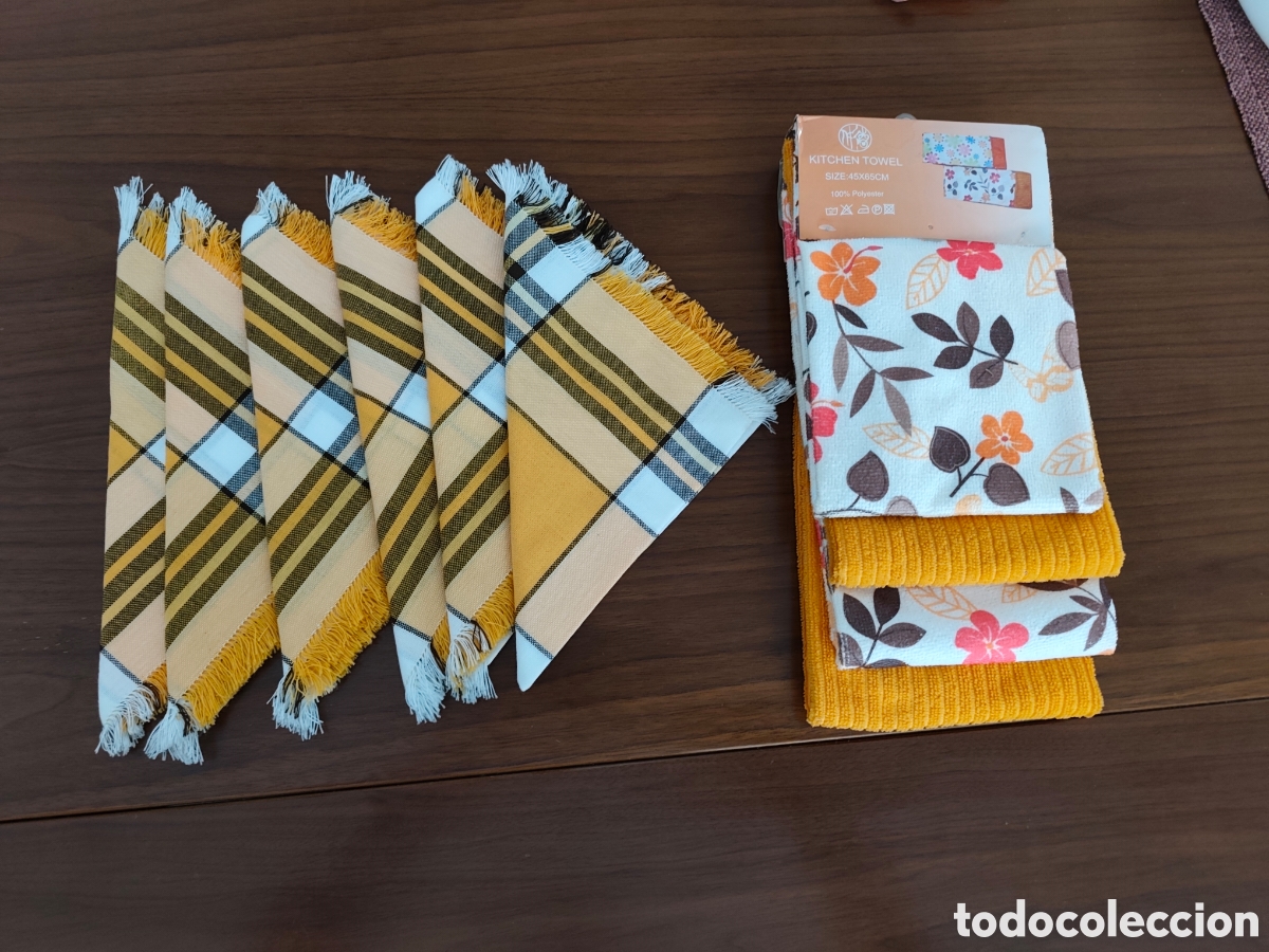Vintage: Lote cocina vintage servilletas y pa&ntilde;os