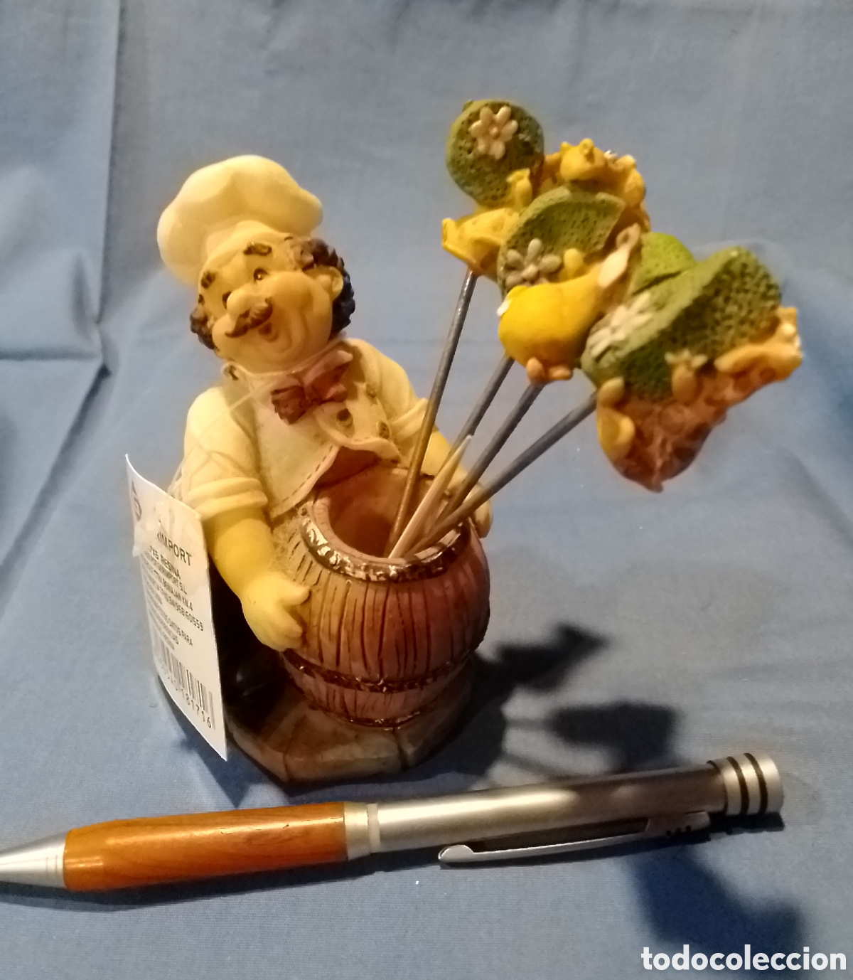 Vintage: Figura de cocinero servicio de pinchos