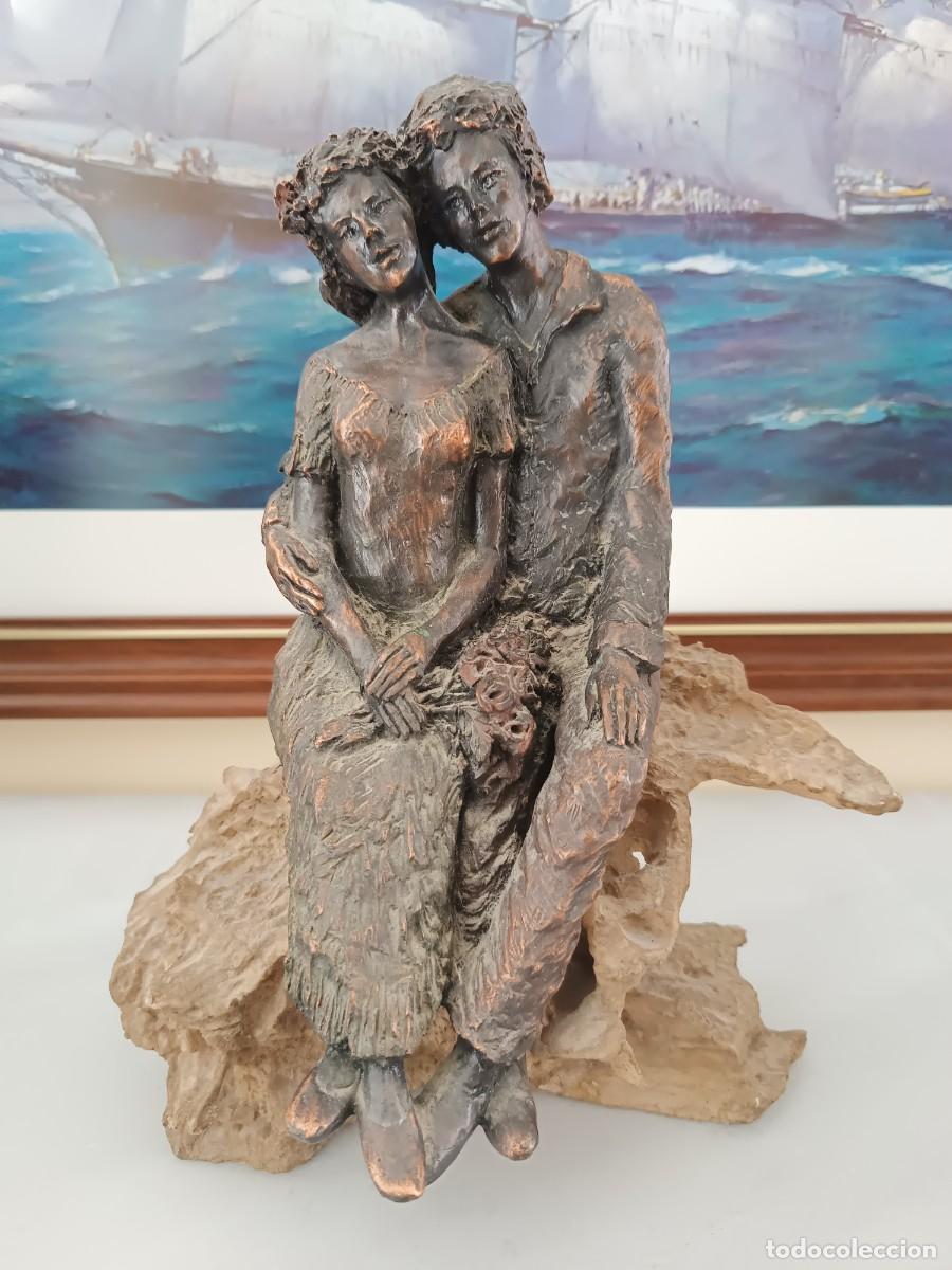 Vintage: ESPECTACULAR FIGURA FIRMADA (ESCENA DE ENAMORADOS)