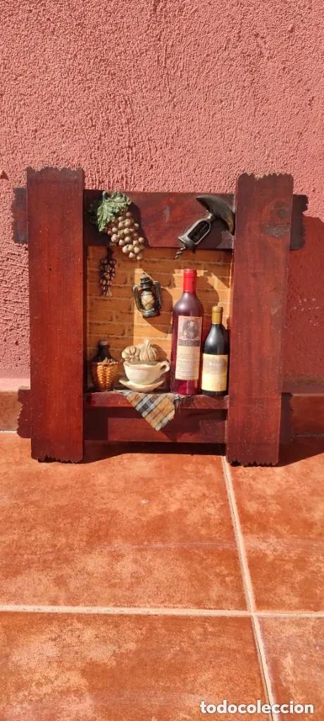 Vintage: CUADRO DIORAMA R&Uacute;STICO DE UN RIC&Oacute;N DE UNA BODEGA - Foto 5