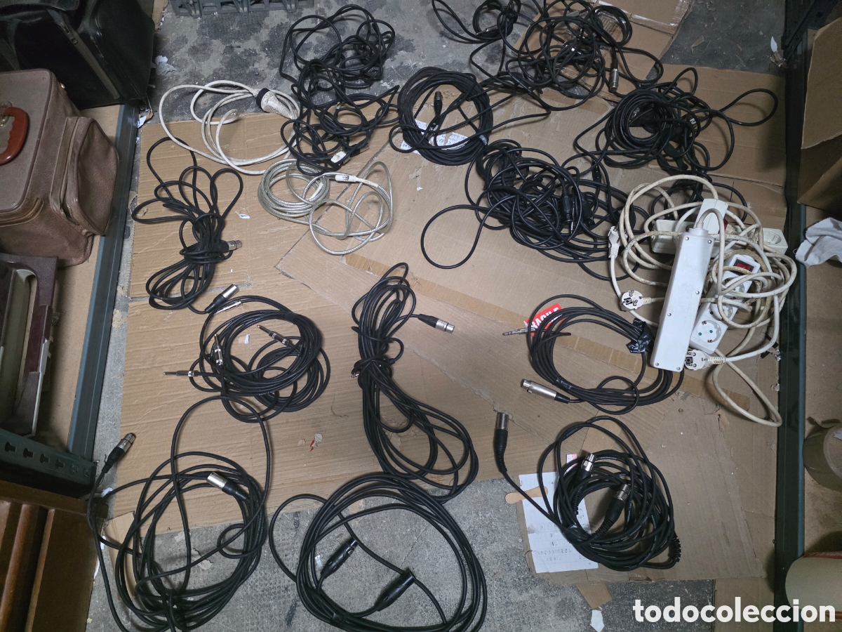 Vintage: Lote grande cables audio XLR Jack + regletas