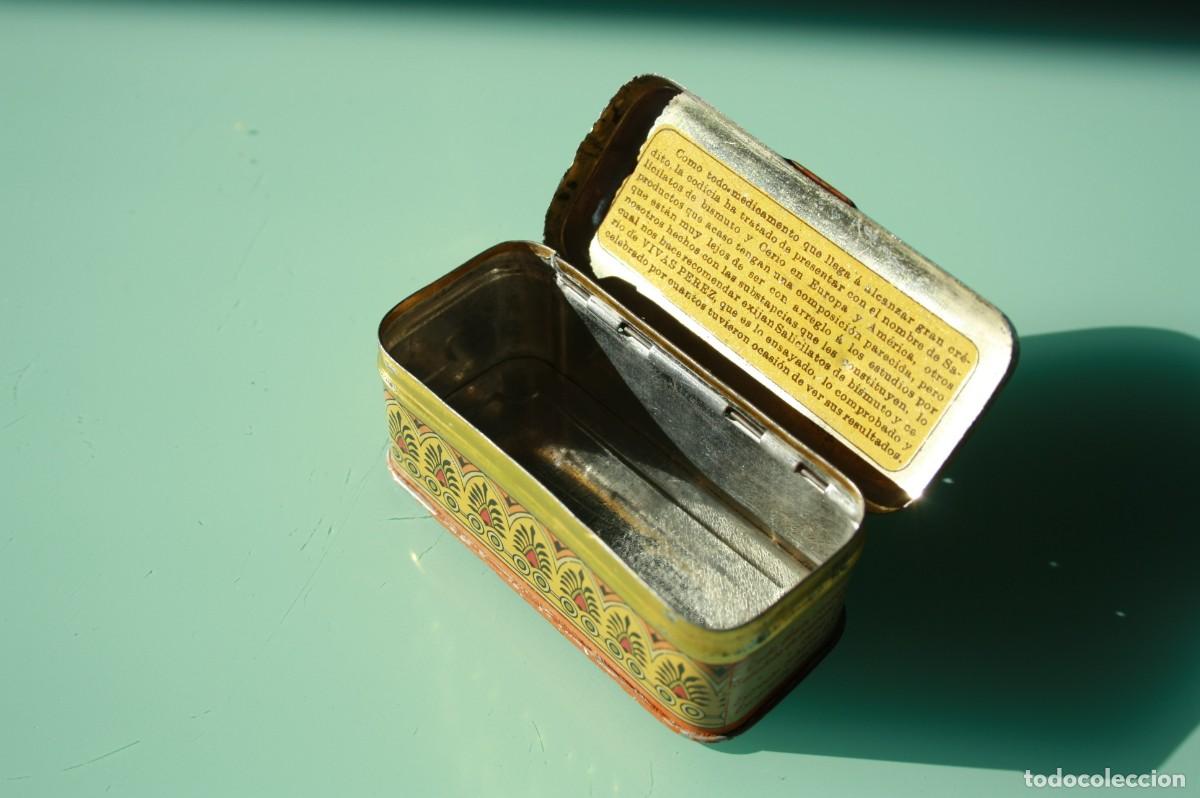 Vintage: CAJA DE LAT&Oacute;N SILICATOS BISMUTO - Foto 3