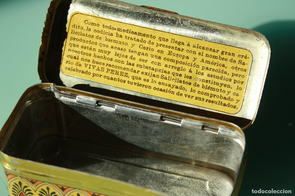 Vintage: CAJA DE LAT&Oacute;N SILICATOS BISMUTO - Foto 4