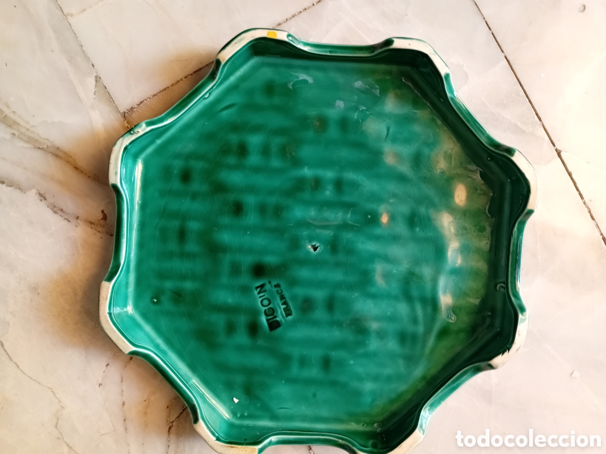Vintage: SALVAMANTELES OCTOGONAL CERAMICA - Foto 3