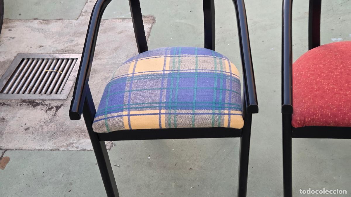 Vintage: 2 sillones peque&ntilde;os lacado en negros - Foto 2