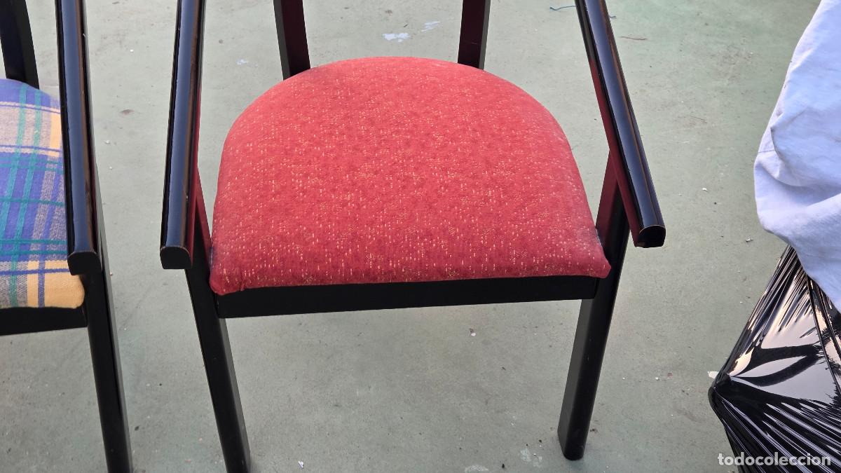Vintage: 2 sillones peque&ntilde;os lacado en negros - Foto 3