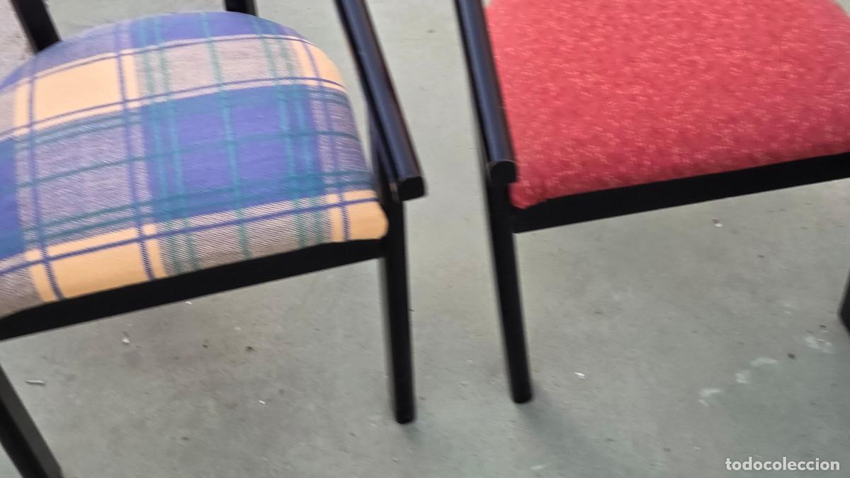 Vintage: 2 sillones peque&ntilde;os lacado en negros - Foto 4