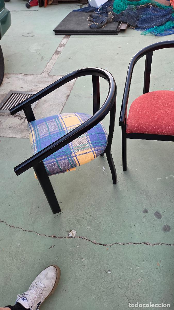 Vintage: 2 sillones peque&ntilde;os lacado en negros - Foto 6
