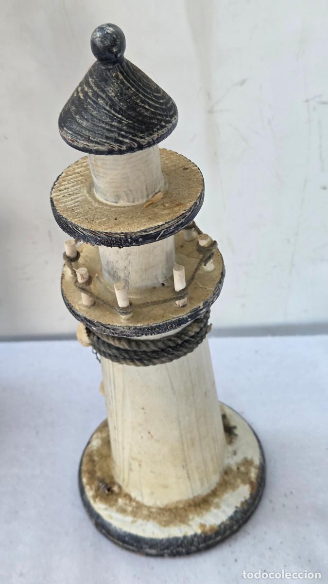 Vintage: faro de madera nautico - Foto 2