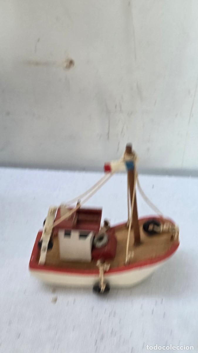 Vintage: peque&ntilde;o barco de pesca madera - Foto 3