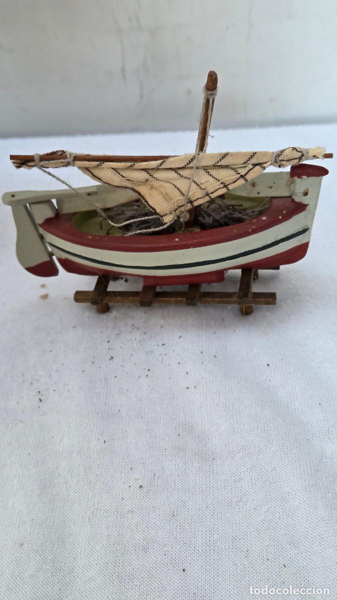 Vintage: maqueta de barca de madera