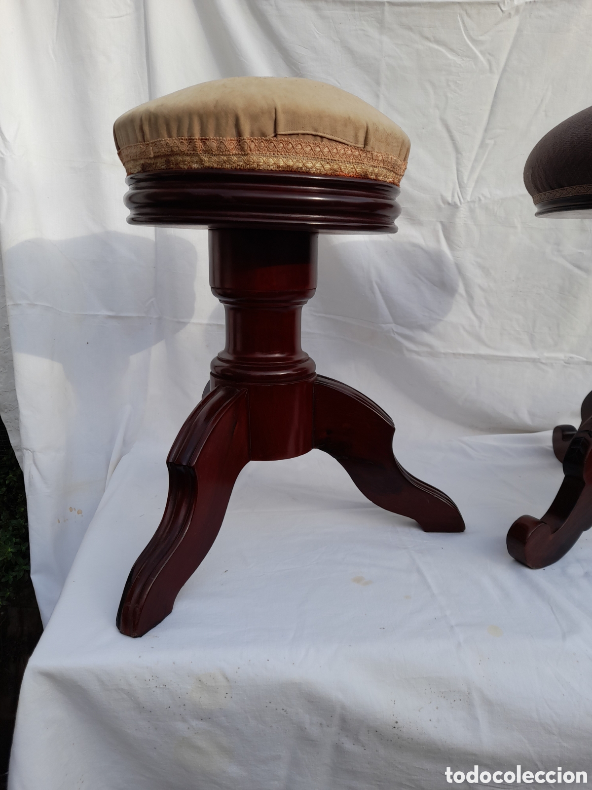 Vintage: ...banqueta de piano madera de chicaranda &eacute;poca Fernando Septimo
