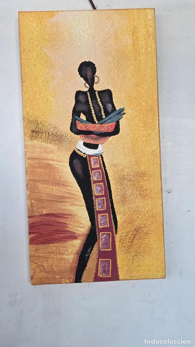 Vintage: cuadro de arte africano - Foto 1