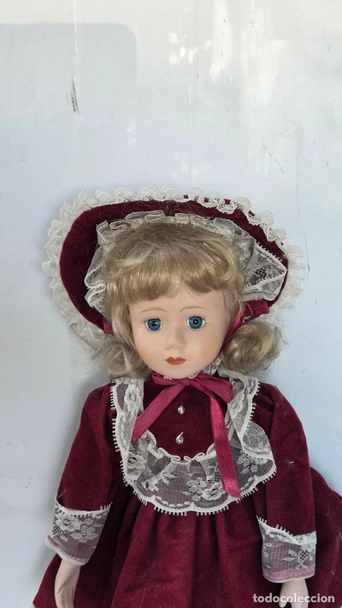 Vintage: mu&ntilde;eca de coleccion de porcelana