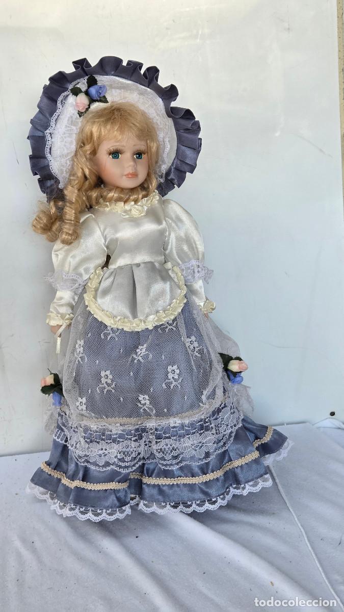 Vintage: mu&ntilde;eca de coleccion de porcelana