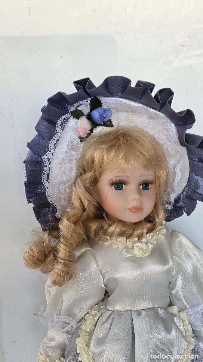 Vintage: mu&ntilde;eca de coleccion de porcelana - Foto 3